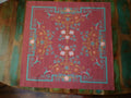 Square tablecloth, center tablecloth, 80 x 80 cm, “Cottage Garden” design, “Pomegranate” colourway (wine red)