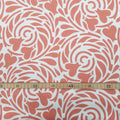 Half Panama, by the metre, cotton fabric, Rabenwiese pattern, light red/salmon, spirals, Art Nouveau hearts, traditional costumes, cushions, bag projects, tablecloths