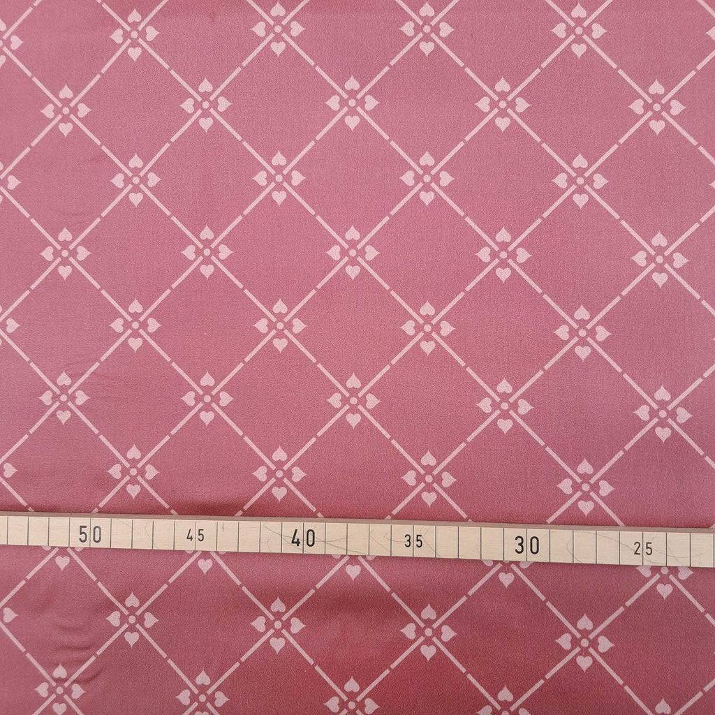 Mako satin fabric by the meter, cotton fabric, “Diamond” motif, wine-red colorway, Gründerzeit/Victorian-style pattern, geometric, floral, traditional costume, dirndl, shiny cotton satin bedding