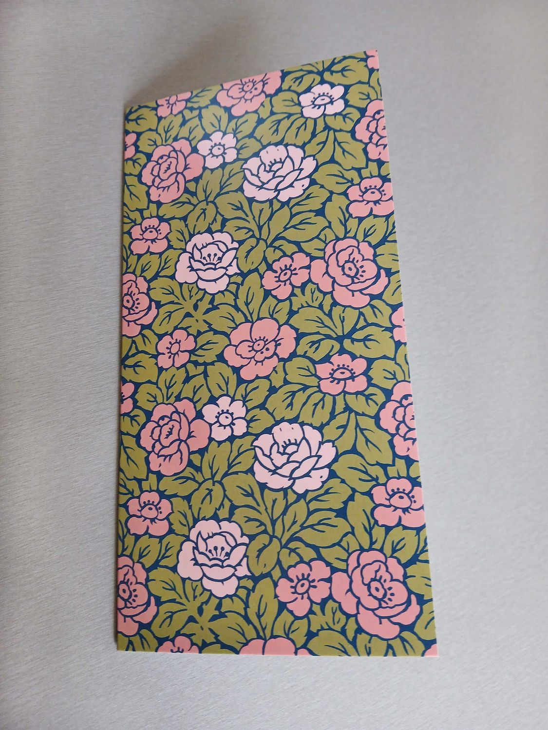 Klappkarte, DIN A6 lang, Rosen, Jugendstil, Postkarte