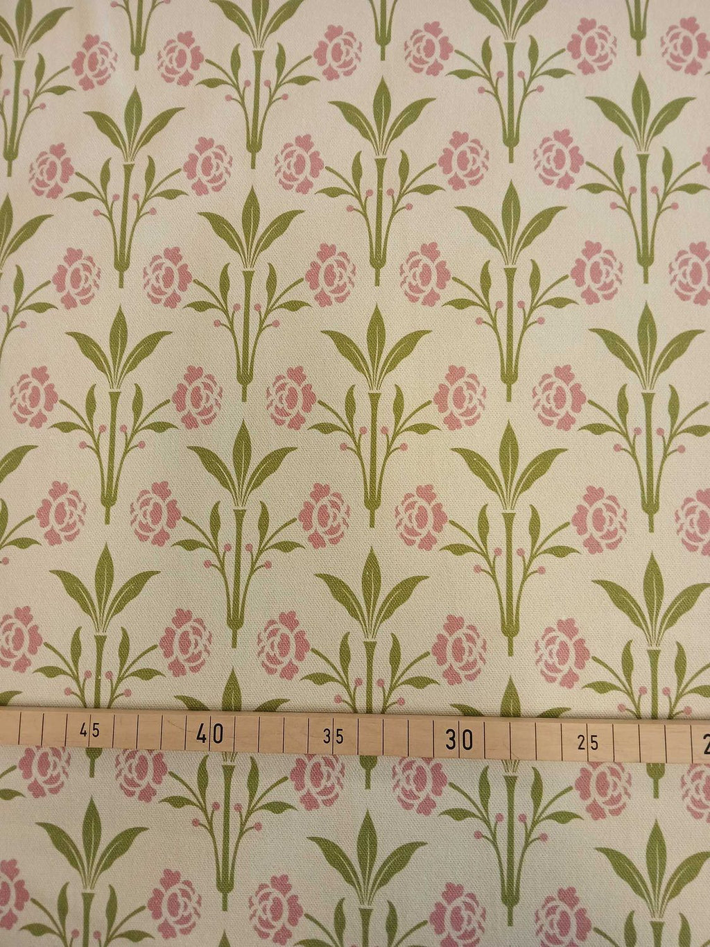 Half Panama, fabric by the metre, cotton fabric, "Bay Window" motif, "Spring Magic" colourway (vanilla yellow), Wilhelminian/Victorian pattern, dirndls, traditional costumes, cushions, tablecloth, bags