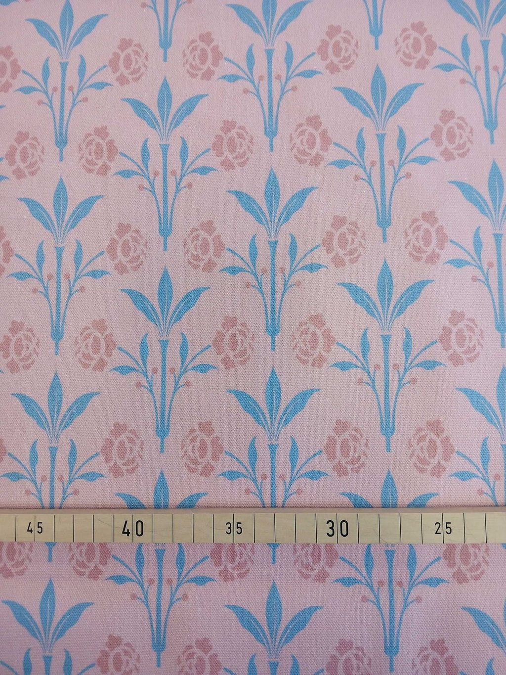Half Panama, by the metre, cotton fabric, "Bay Window" motif, "Hydrangea" colourway (dusty pink), Wilhelminian/Victorian pattern, traditional costumes, dirndl, cushion cover, tablecloth, cushions, bags