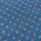 Mako sateen fabric by the metre, “Rhombus” pattern, dark blue/brick red/grey, 160 cm, cotton sateen, blouse/shirt/bedding, shiny cotton sateen