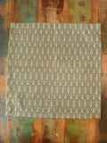 Cloth napkin, 40 x 40 cm, 100% cotton, dark green with little green trees and light red dots, small table mat, Christmas