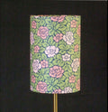 Lampshade, roses, green-pink, 15x23cm
