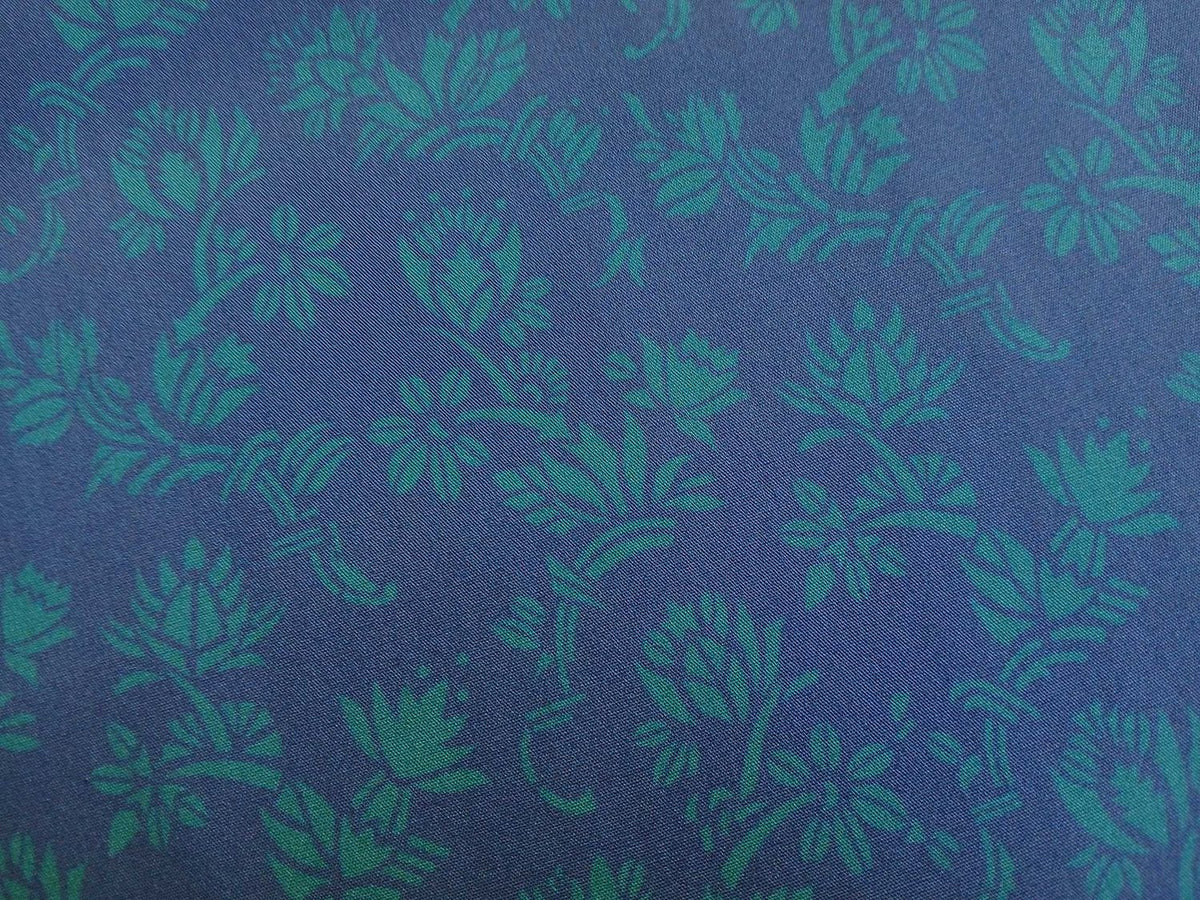 Popeline, Baumwollstoff, Meterware, Art deco, Zackenstar, dunkelblau/türkis, GOTS, bio, Webware, Blusenstoff, Hemdenstoff, Trachten, Patchwork, Dirndl