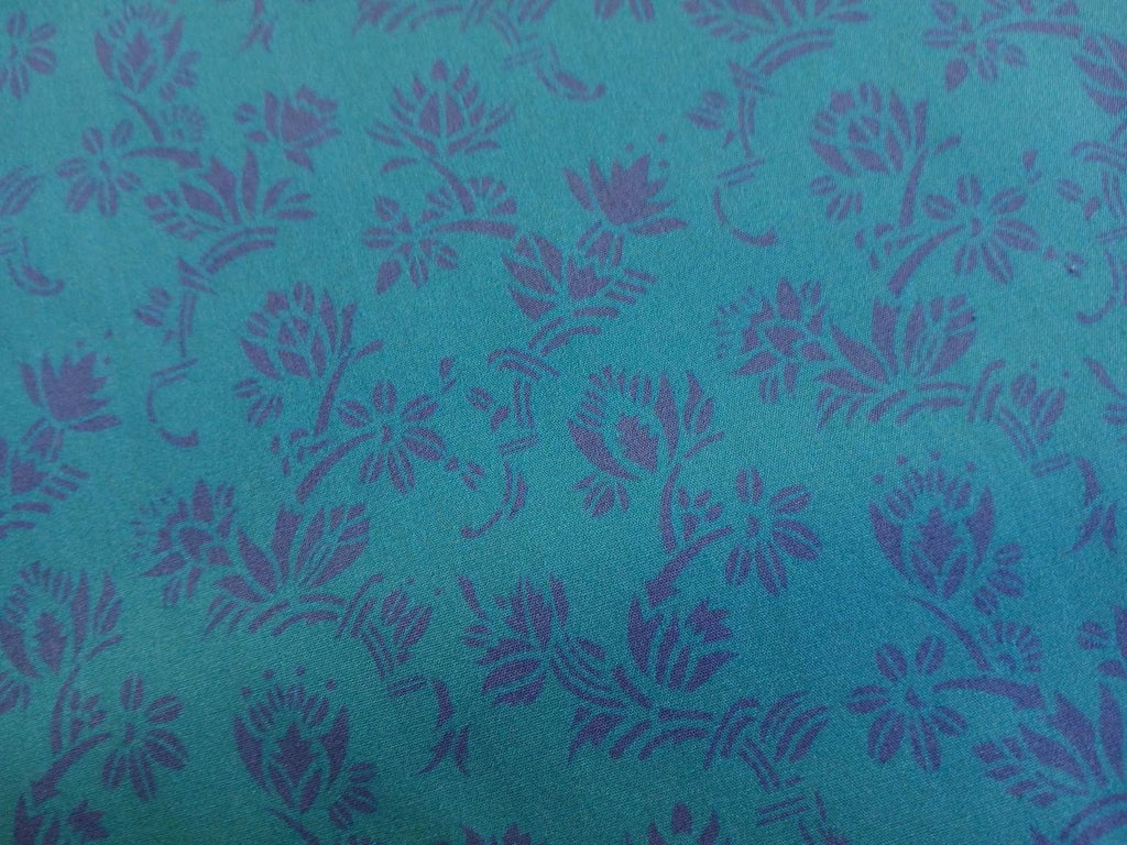 Popeline, Baumwollstoff, Meterware, Art deco, Zackenstar, türkis/dunkelblau, GOTS, bio, Webware, Blusenstoff, Hemdenstoff, Trachten, Patchwork, Dirndl