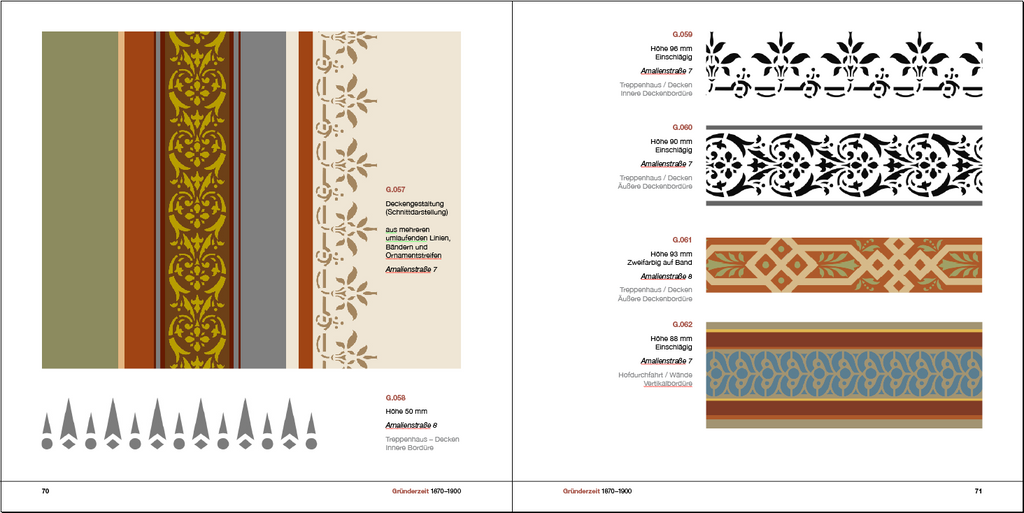 Fachbuch "Historische Ornamentschablonen aus Leipziger Treppenhäusern", 496 Seiten, Hardcover, Fadenheftung