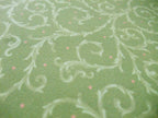 Poplin, fabric by the metre, cotton fabric, GOTS, organic, thorn hedge motif, green-light green, light red dots, woven fabric, lining fabric, blouse fabric, shirt fabric, traditional costumes, Dirndl patchwork