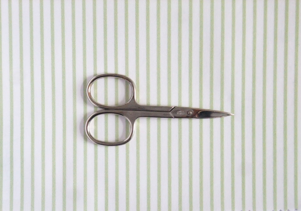 Popeline, Meterware, Baumwollstoff, Bioqualität, Streifen, weiß-hellgrün, GOTS, Futterstoff, Webware, Blusenstoff, Hemdenstoff, Patchworkstoff, Trachten, Dirndl
