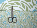 Poplin, fabric by the metre, cotton fabric, Raven Meadow pattern, green-aqua blue, organic, GOTS, lining fabric, woven fabric, patchwork, blouse shirt fabric, traditional costume, dirndl
