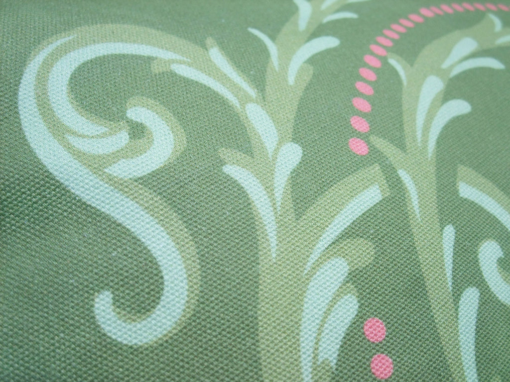Cushion cover, wreath, green-light green, 50x50cm