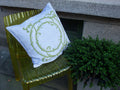 Cushion cover, wreath, ultramarine blue-green, 50x50cm