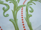 Cushion cover, wreath, white-green, 50x50cm