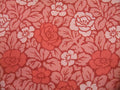 Popeline, Meterware,  Baumwollstoff, Rosenmuster, lachsfarbig, rosa-dunkelrot, zweifarbige Blüten, GOTS, bio, Futterstoff, Webware, Blusen- und Hemdenstoff, Trachten, Patchwork