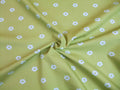 Popeline, Meterware, Baumwollstoff, Motiv Röschen, grün-hellblau, bio, GOTS, Futterstoff, Blümchen, Webware, Blusenstoff, Hemden, Baby, Dirndl, Patchwork, Trachten