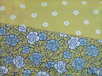 Poplin fabric by the metre, cotton fabric, small rose motif, green and light blue, organic, GOTS, lining fabric, floral print, woven fabric, blouse fabric, shirts, baby, dirndl, patchwork, traditional costumes