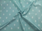 Poplin, fabric by the metre, cotton fabric, small rose motif, water blue-light blue, organic, floral, aqua, lining fabric, woven fabric, patchwork fabric, baby, traditional costume, dirndl