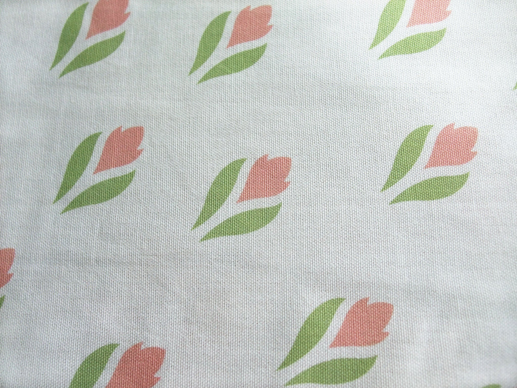 Quadratische Tischdecke, weiß/rosa, Krokusmotiv, Ostern, Baumwolle, Frühlingsmuster, 110x110cm oder 155x155cm