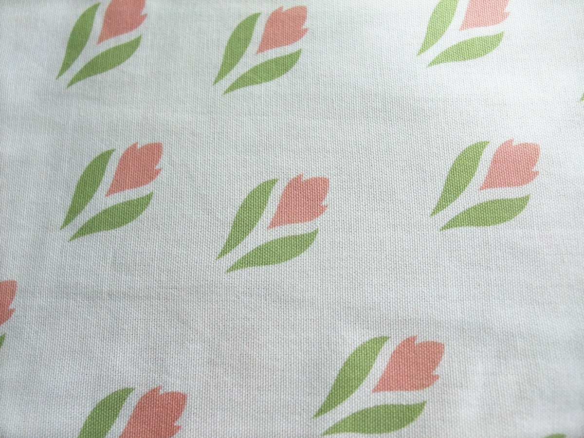 Quadratische Tischdecke, weiß/rosa, Krokusmotiv, Ostern, Baumwolle, Frühlingsmuster, 110x110cm oder 155x155cm
