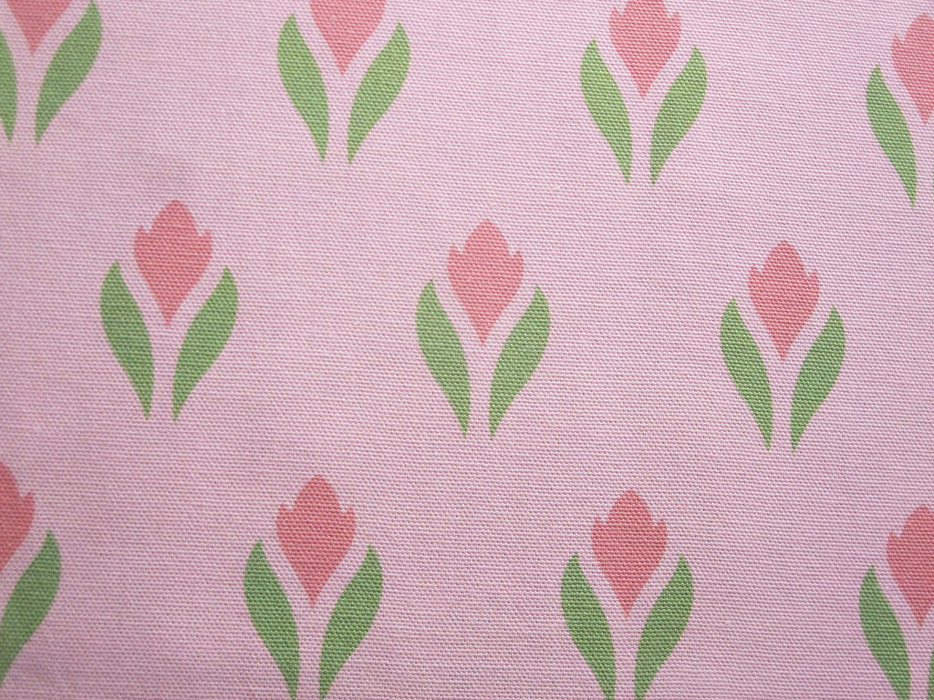 Tischläufer, 40 x 120cm, Krokusmotiv, rosa-hellgrün, Ostern