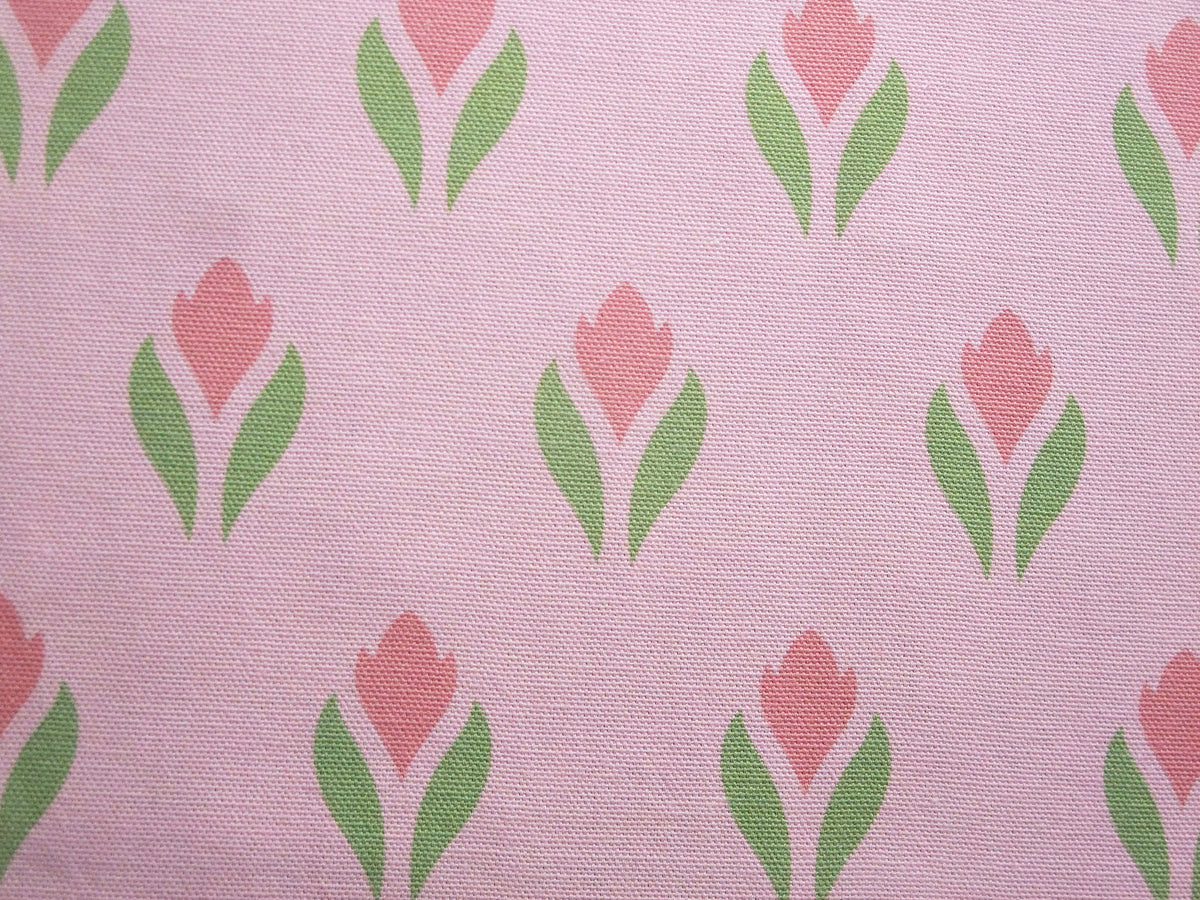 Tischläufer, 40 x 120cm, Krokusmotiv, rosa-hellgrün, Ostern