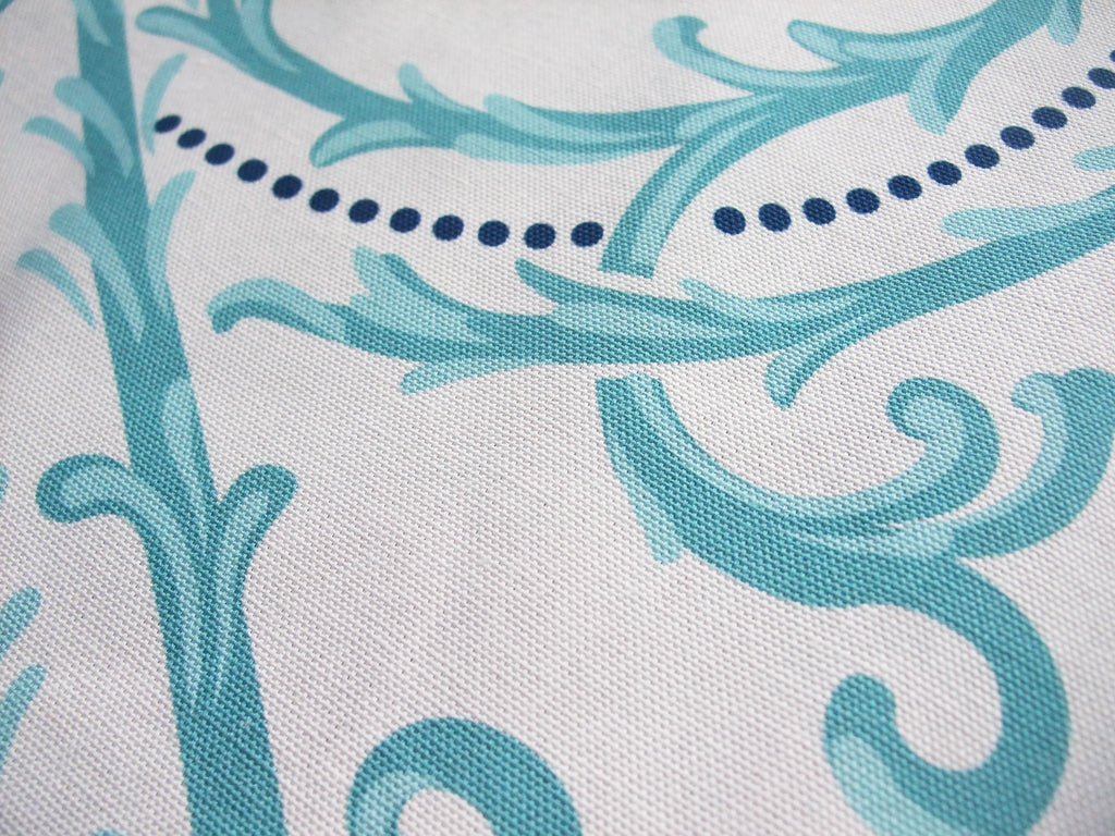 Table runner, thistle hedge, white-water blue, 45 cm wide, two lengths