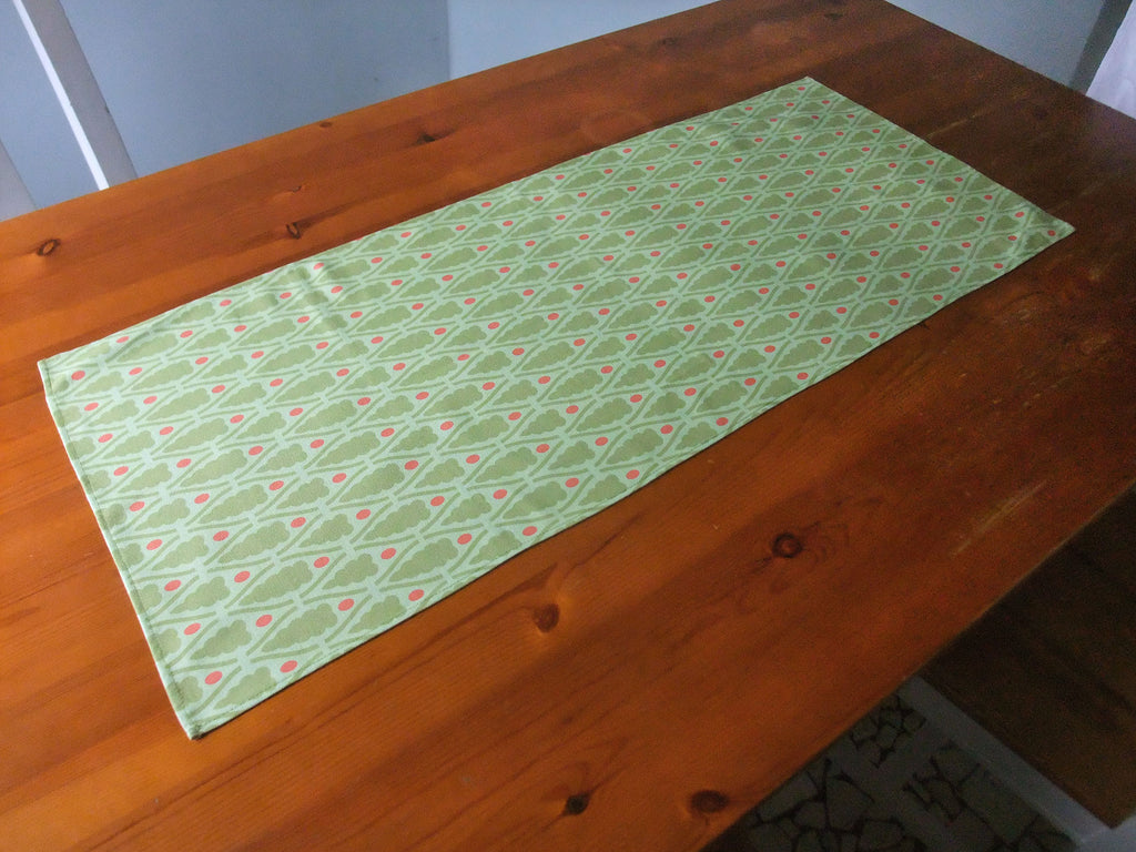 Tischläufer, Weihnachten, hellgrün, 40cm breit, verschiedene Längen