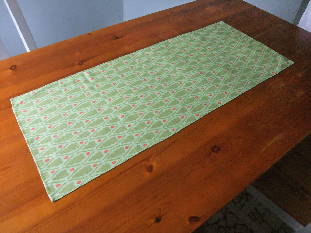 Tischläufer, Weihnachten, hellgrün, 40cm breit, verschiedene Längen
