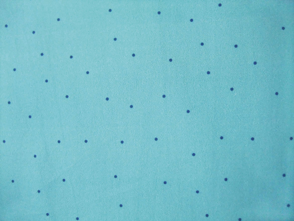 Popeline, Meterware, Baumwollstoff, Punkte, wasserblau-dunkelblau, bio, aqua, Futterstoff, Webware, Blusenstoff, Hemdenstoff, Patchworkstoff, Trachten, Dirndl