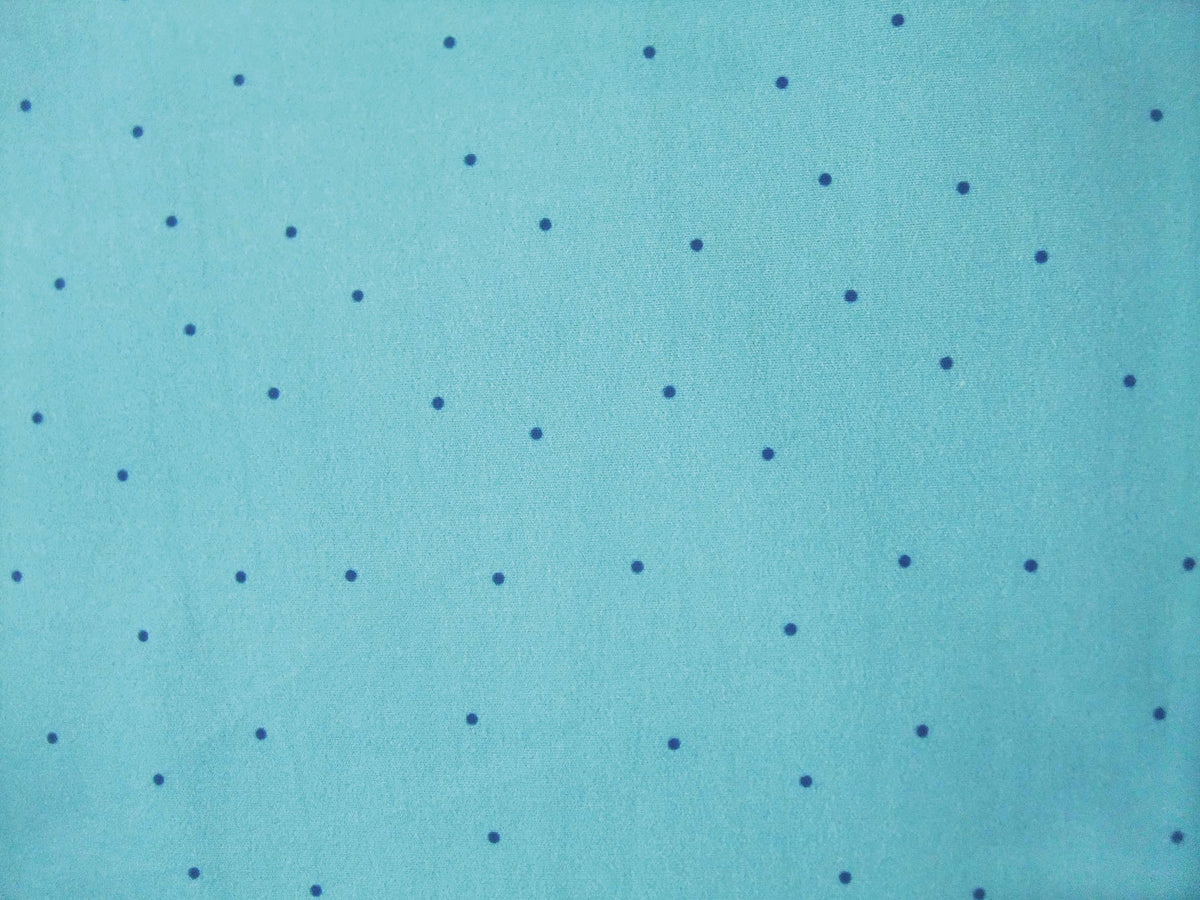 Popeline, Meterware, Baumwollstoff, Punkte, wasserblau-dunkelblau, bio, aqua, Futterstoff, Webware, Blusenstoff, Hemdenstoff, Patchworkstoff, Trachten, Dirndl