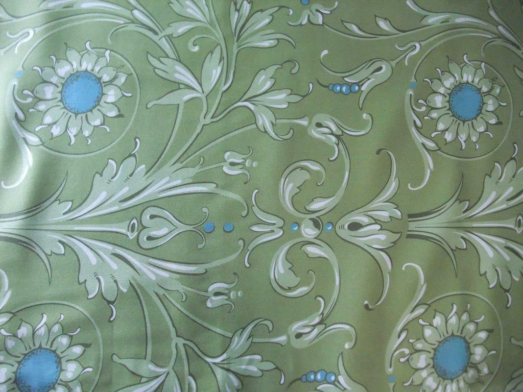 “Field Flower” cushion cover, Forest Flower colorway, Mako satin, with a concealed zipper on the underside,