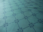 Mako satin, by the metre, diamond motif, turquoise blue, geometric, cotton satin, glossy, traditional costumes, dirndl, bed linen, elegant dresses, quatrefoil, pattern