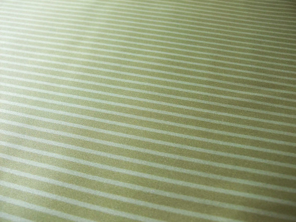 Mako satin, by the metre, cotton, stripes, green-light green, cotton sateen, for bed linen, blouses, shirts, dresses