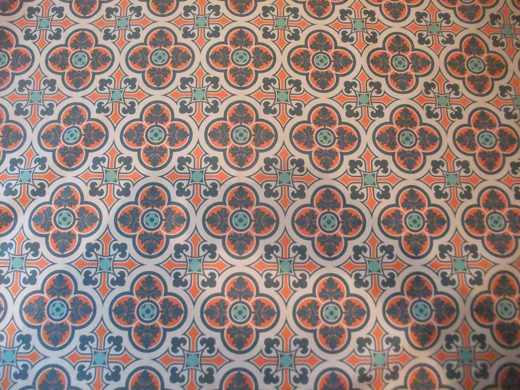 Halbpanama, Meterware, Hellgrau, Dunkelblau/hellrot, Baumwollstoff, 160cm breit, Muster "Herrenhaus", Farbstellung "blauer Fels hell", für Taschenprojekte, Kissen, Hosen