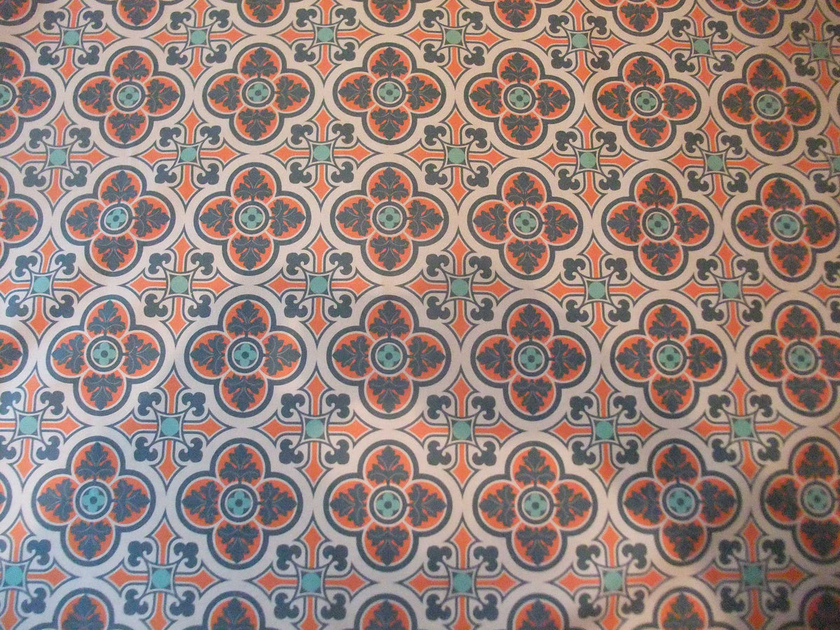 Halbpanama, Meterware, Hellgrau, Dunkelblau/hellrot, Baumwollstoff, 160cm breit, Muster "Herrenhaus", Farbstellung "blauer Fels hell", für Taschenprojekte, Kissen, Hosen