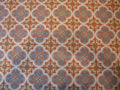 Scarf, batiste viscose, 30 × 190 cm, “Manor House” pattern, dark blue-gray, sewn double-layered