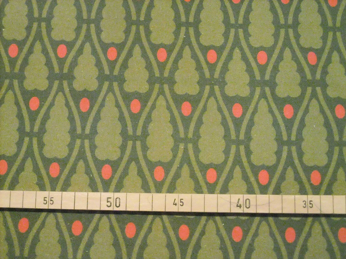 Geschirrtuch, 50x70cm, Baumwolle, dunkelgrün mit grünen Bäumchen