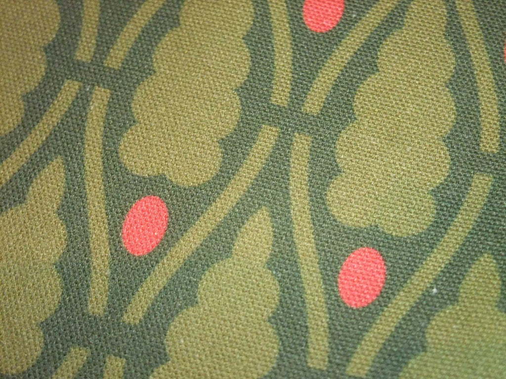 Half Panama by the metre, Christmas, Dark Green, 160cm wide, Cotton fabric, green little trees, for tablecloths, bags, cushions