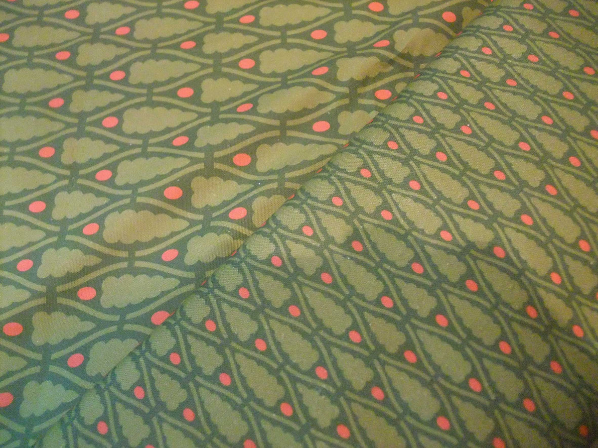 Meterware Halbpanama, Weihnachten, Dunkelgrün, 160cm breit, Baumwollstoff, grüne Bäumchen, für Tischdecken, Taschen, Kissen