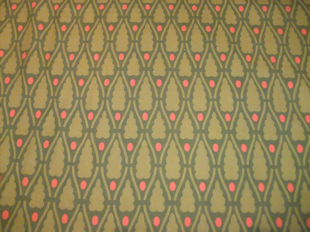 Half Panama by the metre, Christmas, Dark Green, 160cm wide, Cotton fabric, green little trees, for tablecloths, bags, cushions