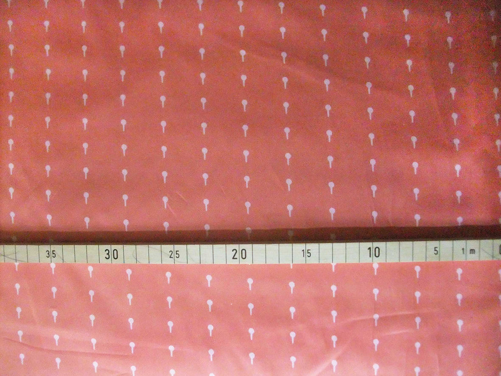Mako satin, fabric by the metre, cotton, "Griffel" motif in salmon pink, salmon, pink, glossy, cotton sateen, dresses, blouses, shirts, bed linen