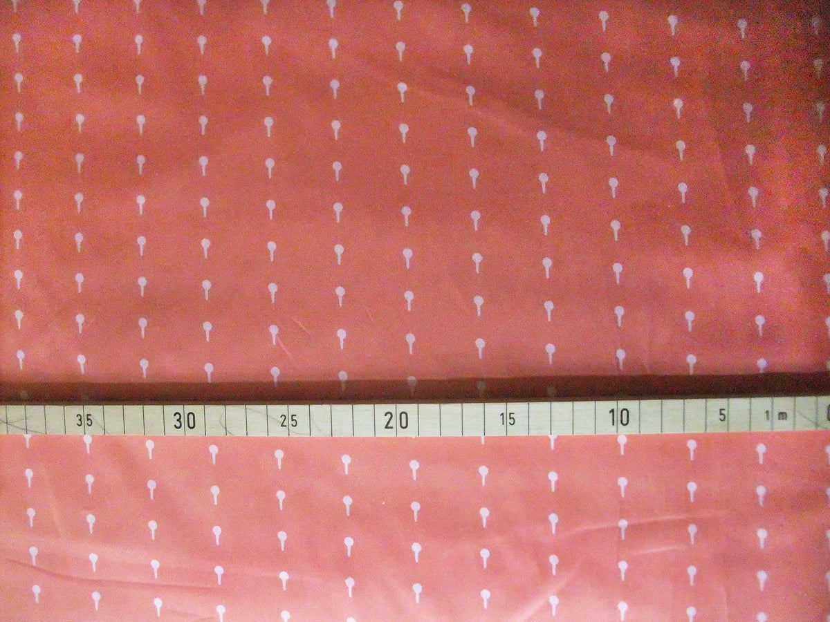 Mako satin, fabric by the metre, cotton, "Griffel" motif in salmon pink, salmon, pink, glossy, cotton sateen, dresses, blouses, shirts, bed linen