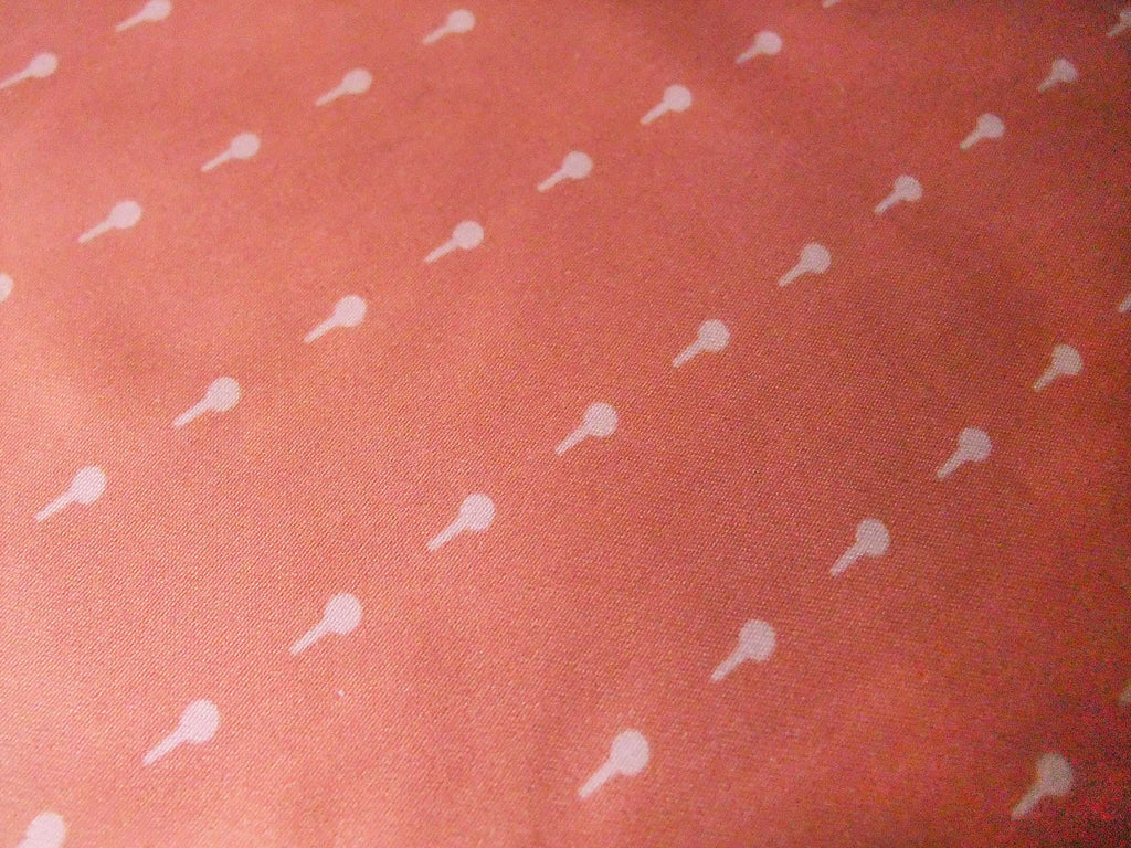 Mako satin, fabric by the metre, cotton, "Griffel" motif in salmon pink, salmon, pink, glossy, cotton sateen, dresses, blouses, shirts, bed linen