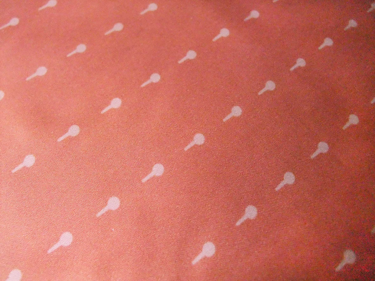 Mako satin, fabric by the metre, cotton, "Griffel" motif in salmon pink, salmon, pink, glossy, cotton sateen, dresses, blouses, shirts, bed linen
