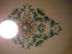 Kissenbezug, Silberdistel, pistaziengrün-grün-vanille, 40x 40 cm, Baumwolle, verdeckter Reißverschluß, art deco