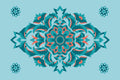 Cushion cover, silver thistle, light blue-turquoise, 60x 40 cm, cotton, concealed zipper, bird, art deco