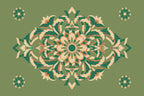Cushion cover, silver thistle, pistachio green-green-vanilla, 60x 40 cm, cotton, concealed zipper, bird, art deco (copy)