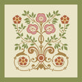 Cushion cover, 40 x 40cm, "Bauerngarten" design, "Sommernacht" colorway (Dark Blue) (Copy) (Copy) (Copy)