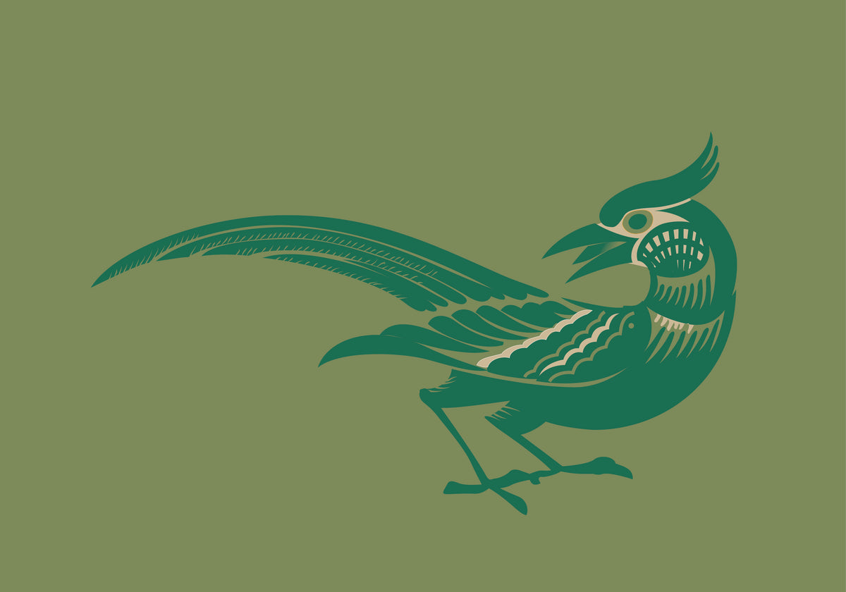 Kissenbezug, Wiedehopf, pistaziengrün-grün, 60x 40 cm, Baumwolle, verdeckter Reißverschluß, Vogel, art deco